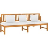  Dnevni ležaj s krem jastukom 200x60x75 cm masivno drvo bagrema | shoptok.hr