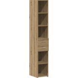 vidaXL Slim Storage Cabinet Obrtnik hrast 30x42.5x225 cm Inženirski les | Shoptok.si
