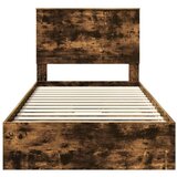  Krevet s od storage s uzglavljem Dimljeni hrast 100 x 200 cm | shoptok.hr