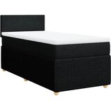  Krevet s oprugama i madracem crni 90x200 cm od tkanine | shoptok.hr