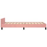  Posteljni okvir z vzglavjem roza 100x200 cm žamet, (20903861) | Shoptok.si