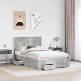  Konstrukcija postelje z vzglavjem Betonsko siva 120 x 200 cm, (5000103692) | Shoptok.si