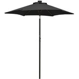 vidaXL Suncobran s LED svjetlima crni 200 x 211 cm aluminijski | shoptok.hr