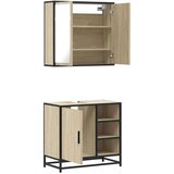 vidaXL 2-dijelni set kupaonskog namještaja boja hrasta sonome drveni | shoptok.hr