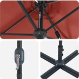  Vrtni suncobran Terakota 380 x 196 x 235 cm | shoptok.hr