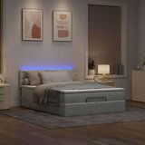  Otomanski krevet s madracem i LED 140x190 cm baršunasti | shoptok.hr