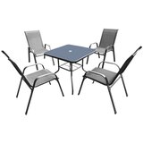  Baštenski set sto + 4 stolice crni (TIH3384) | ePonuda.com