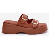 Boto Womens Wedge And Platform Sandals With Buckles Camel Nitarelia | Shoptok.si