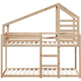 Krevet na kat s krovom 90 x 190 cm od masivne borovine | shoptok.hr