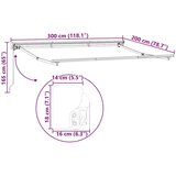  Skrovita tenda Antracit 300 x 200 cm Poliester i metal - Antracit (bijeli okvir) 3 x 2 m Ručna | shoptok.hr