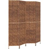 Sobna pregrada s 4 panela smeđa 163 x 180 cm od vodenog zumbula | shoptok.hr