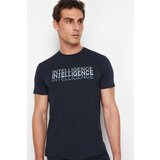 Trendyol Navy Blue Crew Neck Regular Fit Pajamas Set with Knitted Shorts | Shoptok.si