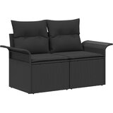  Set sofe 6 kom. Crna Poli Rattan i čelik | shoptok.hr