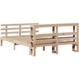  Okvir za krevet s uzglavljem 140x200 cm od masivne borovine | shoptok.hr