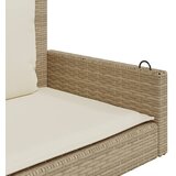  Klupa za ljuljanje s jastucima bež 119x56x48 cm od poliratana | shoptok.hr