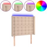  LED uzglavlje boja cappuccina 93x16x118/128 cm od umjetne kože | Eponuda.com