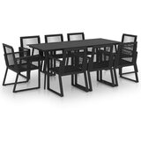  9-dijelni vrtni blagovaonski set od PVC ratana crni | shoptok.hr