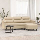  Trosjed s tabureom krem 180 cm od mikrovlakana | shoptok.hr