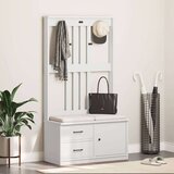 vidaXL Drevo za dvorano "SANDENS" bela 87x40x159,5 cm masivni les bora | Shoptok.si