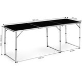 Modern Home Modernhome sklopivi turistički stol crni 180 x 60 cm | shoptok.hr