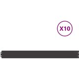 vidaXL Robniki za trato 10 kosov Črna 10x103 cm Hladno valjano jeklo | Shoptok.si