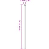 vidaXL Ograjni stebri 2 pcs Zelena 120 cm Jeklo s prašnim premazom | Shoptok.si