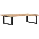  Zidna polica za umivaonik od čelika i masivnog bagremovog drva Smeđa 60 x 50 x 2 cm | Shoptok.si