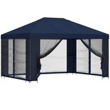 vidaXL Vrtni gazebo s stranskimi stenami 4 × 3 m Modra, (5000218986) | Shoptok.si