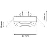 Ugradno spot svetlo NUSA 1xGU5,3/MR16/50W/12V četvrtasto belo | Eponuda.com