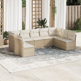 vidaXL 9-dijelni set vrtnih sofa s jastucima bež od poliratana | shoptok.hr