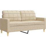vidaXL Sedežna garnitura 3-delna z blazinami krem blago, (21339607) | Shoptok.si