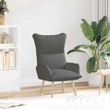  Fotelja Tamno siva 69 x 74 x 93 cm Tkanina i šperploča | shoptok.hr