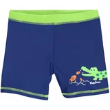 Playshoes Kratke kopalne hlače 'Krokodil' kraljevo modra / neonsko zelena / pastelno oranžna