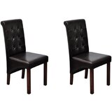 Maison Chic Jedilni stoli - Vzorci stoli 2 kosa rjavo umetno usnje A395, (22031858) | Shoptok.si