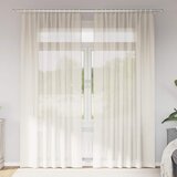 Voile zavjese s džepovima za šipke 2 kom. krem | Shoptok.si