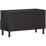 TV ormarić crni 80x33x46 cm od masivnog drva manga | Eponuda.com