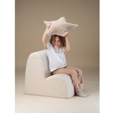 Wigiwama Kremno bel otroški fotelj iz tkanine bouclé Cloud – | Shoptok.si