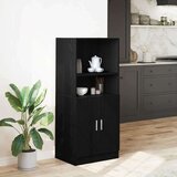 vidaXL Kuhinjski ormarić crni 57x41,5x131,5 cm od konstruiranog drva | shoptok.hr