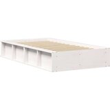 Konstrukcija postelje Bela 75 x 190 cm Masivno borovo les, (5000121588) | Shoptok.si