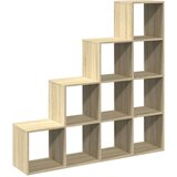 vidaXL Pregrada s knjižno omaro 4-nads. sonoma hrast 131,5x29x131,5 cm | Shoptok.si