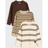 Sinsay Crewneck majice s prugama 3 pack | shoptok.hr