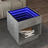 vidaXL Klubska mizica z neskončnimi LED betonsko siva 50x50x50 cm Cene