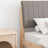 vidaXL Tapecirani uzglavlje Sivo-smeđa 90 cm Čvrsto borovo drvo Cijene