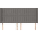  Uzglavlje s ušima tamnosivi 163x16x118/128 cm od tkanine | shoptok.hr