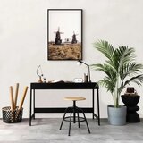  Slika - Wooden Windmill (1 Part) Vertical 40x60 U crnom drvenom okviru | shoptok.hr