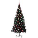 vidaXL Božično drevo med 300 LED z stojalom Črna 180 cm PVC | Shoptok.si