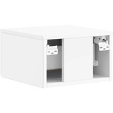  Stenski nočni omarici 2 pcs Bela visok sijaj 34,5 x 33 x 20 cm, (5000209801) | Shoptok.si