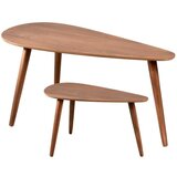  Set od 2 konferencijska stočića SOLE 60/80x30/40 cm, boja oraha Cene