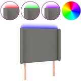 The Living Store led posteljno vzglavje temno sivo 93x16x118/128 cm blago - led vzglavje, (21418383) | Shoptok.si