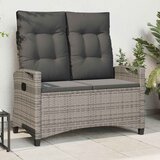  Vrtna klupa s jastukom Siva i tamno siva 105 x 60 x 112 cm | Eponuda.com
